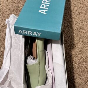 Array Mint Green Leather Footwear